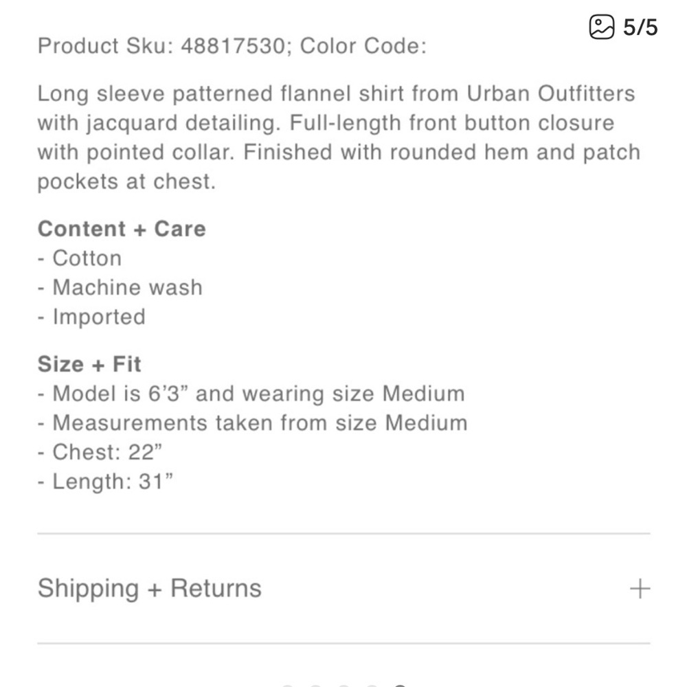 Urban Outfitters Flannel Button down shirt - Picture 5 of 6